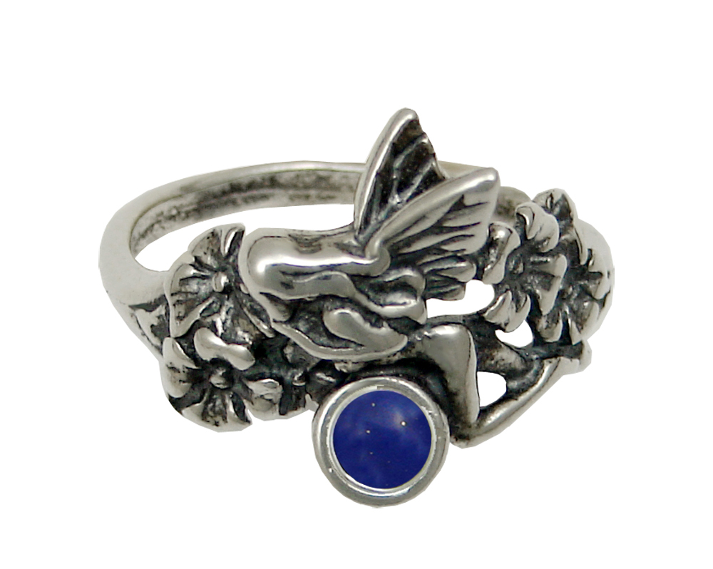 Sterling Silver Garden Fairy Ring With Lapis Lazuli Size 10 Sterling Silver Garden Fairy Ring With Lapis Lazuli Size 10